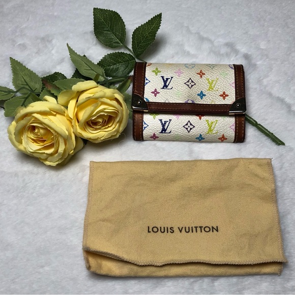 Louis Vuitton Murakami White Multicolor Porte Monn Card Holder(Date Code:MI0043) - Picture 15 of 17